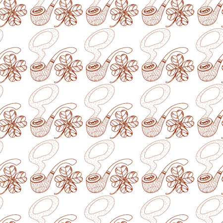 Pipe and clover seamless pattern.のイラスト素材