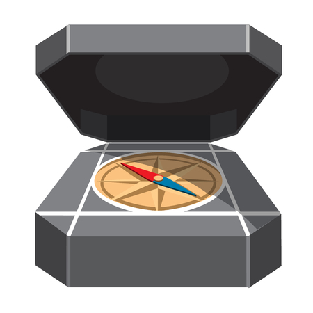Compass. The illustration on the theme of travel and hiking.のイラスト素材