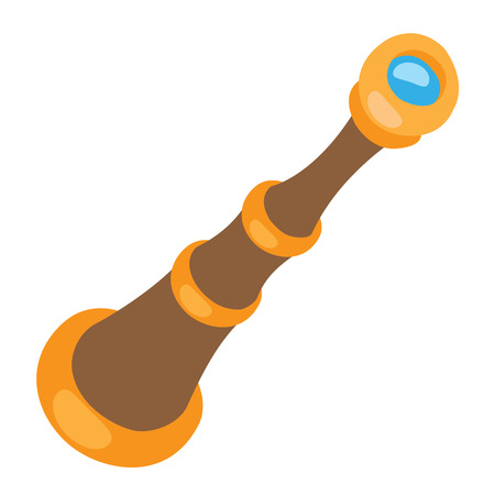 Spyglass illustration items naval themeのイラスト素材