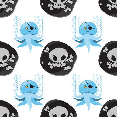 Octopus. Marine life. Underwater World and faunaのイラスト素材