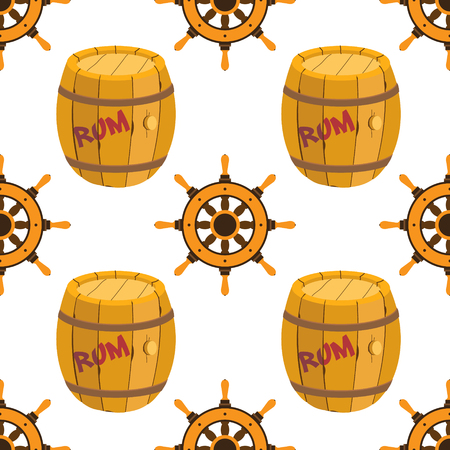 Seamless pattern for design surface Ship wheel.のイラスト素材