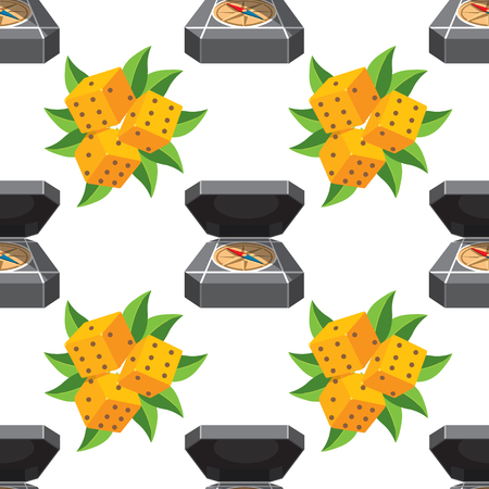 Seamless pattern for design surface Compass on white background.のイラスト素材