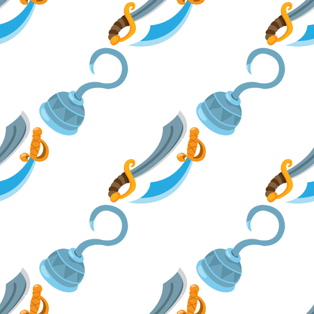 Seamless pattern for design surface Pirate sword.のイラスト素材