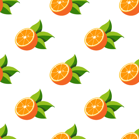 Seamless pattern with the image of oranges.のイラスト素材