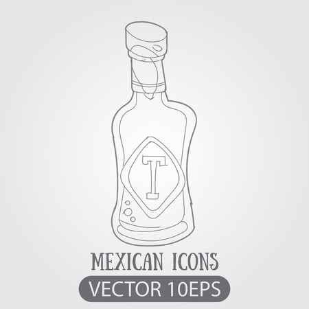 Tomato isolated outline drawing for coloring. Hot sauce.のイラスト素材