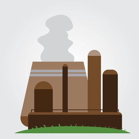 Nuclear Power Plant logo on a white backgroundのイラスト素材