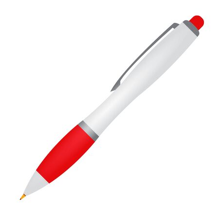 Ballpoint pen. Stationery. Vector illustration isolated on white background.のイラスト素材