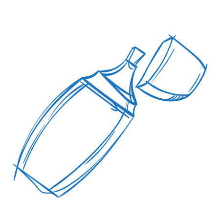 Pink marker logo. The elements for infographics with a hand-drawing style.のイラスト素材