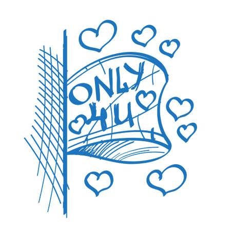 Label with the inscription: only you.のイラスト素材
