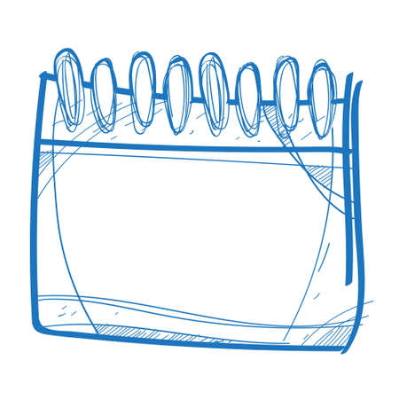 Sheet flip-flop calendar sketch. The elements for infographics with a hand-drawing style.のイラスト素材