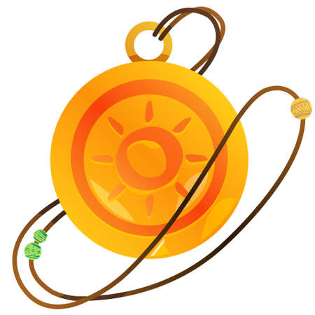 Magic Round Locket. Illustration for gaming mobile applicationsのイラスト素材