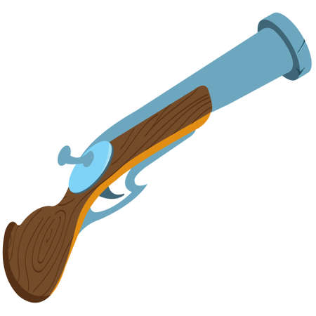 Vintage gun. Cartoon illustration for gaming mobile applicationsのイラスト素材