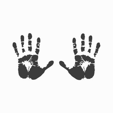Human handprint. Vector illustration.のイラスト素材