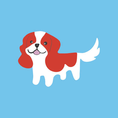 Cavalier King Charles Spaniel icon.のイラスト素材