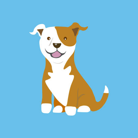 American Pitbull icon. Vector illustration.のイラスト素材
