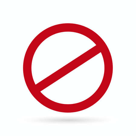 Prohibition sign. Vector illustration.のイラスト素材