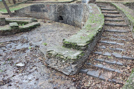 Old granite staircaseの写真素材