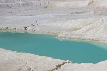 Beautiful background of white clay. Clay mining