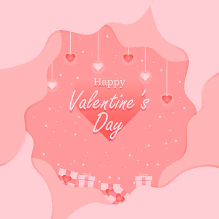 Valentine's day design. Design of valentine's day for greeting card, background, cover, invitation, brochure, and poster.のイラスト素材