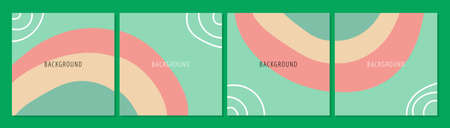 Hand drawn abstract design background. Social media template.のイラスト素材