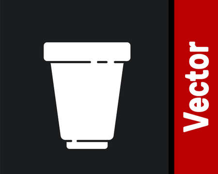White Water filter cartridge icon isolated on black background.  Vector Illustrationのイラスト素材