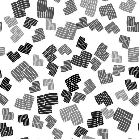 Black Coin money icon isolated seamless pattern on white background. Banking currency sign. Cash symbol. Vector Illustrationのイラスト素材