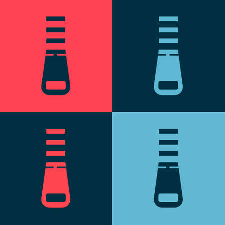 Pop art Zipper icon isolated on color background. Vector Illustrationのイラスト素材