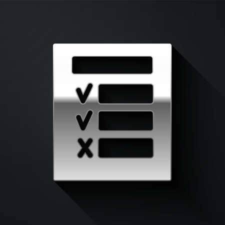 Checklist icon isolated on black background.のイラスト素材