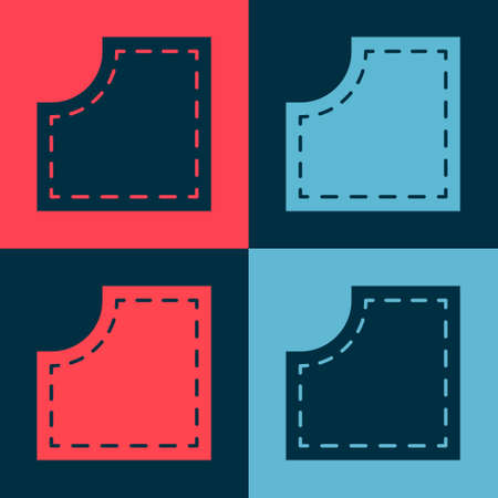 Pop art Sewing Pattern icon isolated on color background. Markings for sewing. Vector Illustration.のイラスト素材