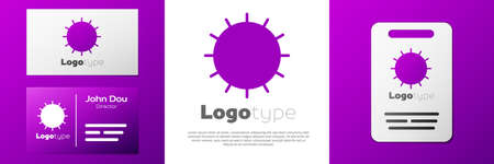 Sun icon isolated on white background. Summer symbol. Good sunny day. Design template element....