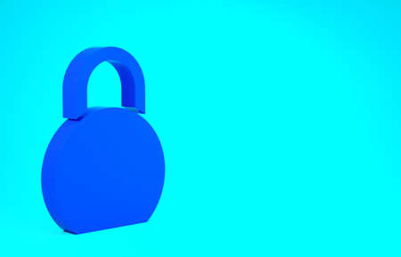 Blue Kettlebell icon isolated on blue background. Sport equipment. Minimalism concept. 3d illustration 3D renderの写真素材
