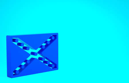 Blue National flag of the Confederate States of America icon isolated on blue background. Minimalism...