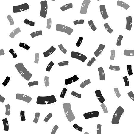 Black Windshield icon isolated seamless pattern on white background. Vector Illustrationのイラスト素材