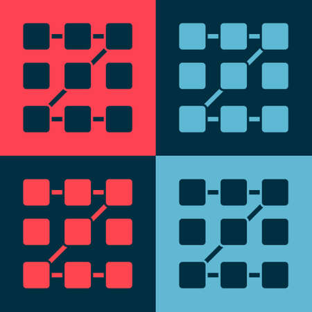Pop art Graphic password protection and safety access icon isolated on color background. Security,...