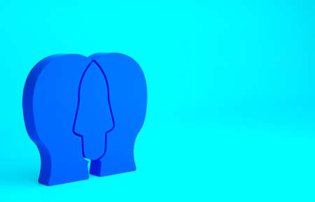 Blue Project team base icon isolated on blue background. Business analysis and planning, consulting, team work, project management. Developers. Minimalism concept. 3d illustration 3D renderの写真素材