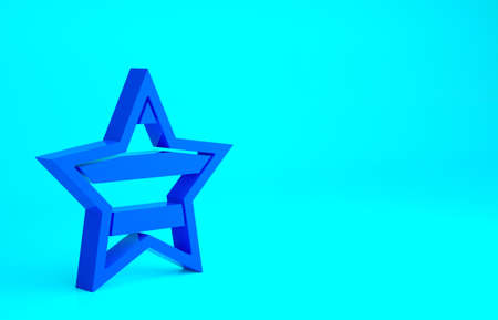 Blue USA Independence day icon isolated on blue background. 4th of July. United States of America country. Minimalism concept. 3d illustration 3D renderの写真素材