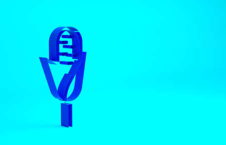 Blue Corn icon isolated on blue background. Minimalism concept. 3d illustration 3D renderの写真素材
