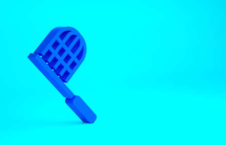 Blue Butterfly net icon isolated on blue background. Minimalism concept. 3d illustration 3D renderの写真素材