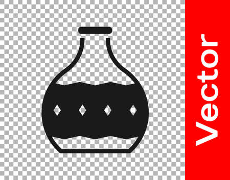 Black Tequila bottle icon isolated on transparent background. Mexican alcohol drink. Vectorのイラスト素材