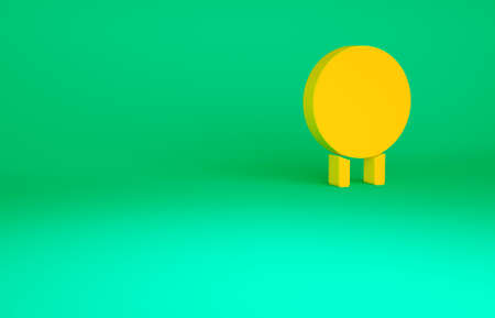 Orange Target sport icon isolated on green background. Clean target with numbers for shooting range...