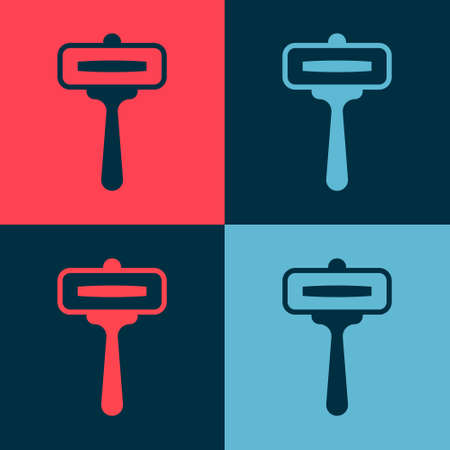 Pop art Shaving razor icon isolated on color background. Vectorのイラスト素材