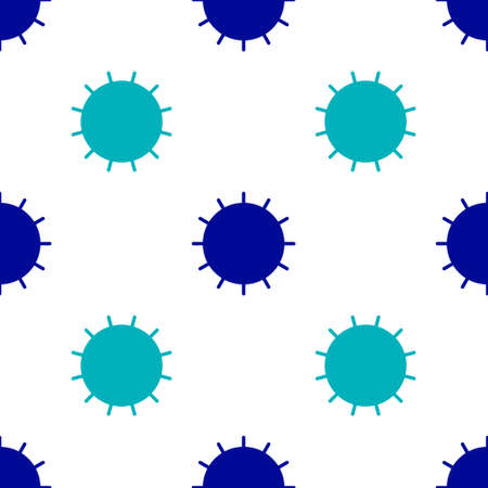 Blue Sun icon isolated seamless pattern on white background. Summer symbol. Good sunny day. Vector