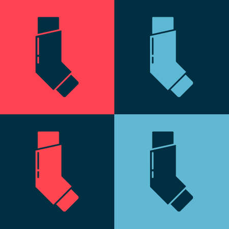 Pop art Inhaler icon isolated on color background. Breather for cough relief, inhalation, allergic patient. Vector Illustrationのイラスト素材