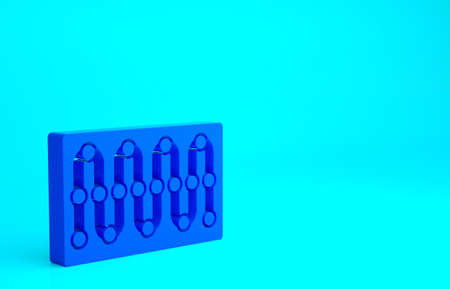 Blue Board game icon isolated on blue background. Minimalism concept. 3d illustration 3D render