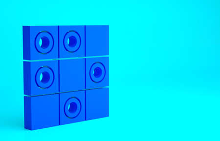 Blue Board game of checkers icon isolated on blue background. Ancient Intellectual board game. Chess...