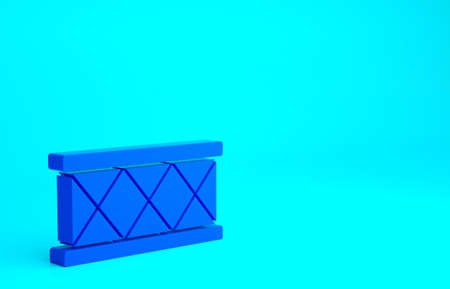Blue Drum icon isolated on blue background. Music sign. Musical instrument symbol. Minimalism concept. 3d illustration 3D renderの写真素材
