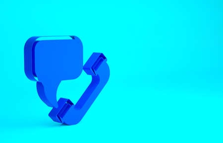Blue Telephone with emergency call 911 icon isolated on blue background. Police, ambulance, fire...
