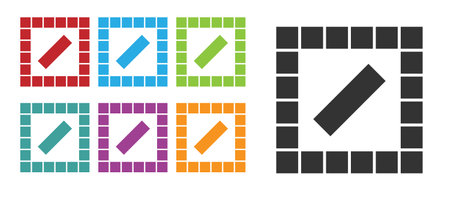 Black Board game icon isolated on white background. Set icons colorful. Vectorのイラスト素材