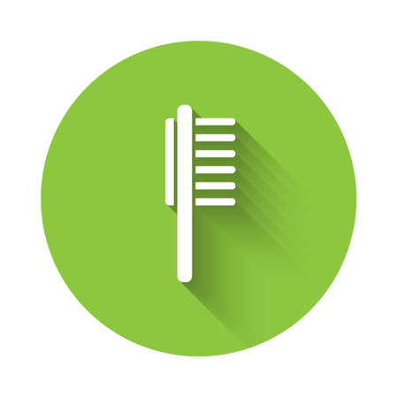 White Pets vial medical icon isolated with long shadow. Prescription medicine for animal. Green circle button. Vectorのイラスト素材