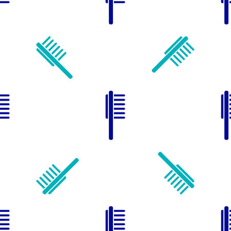 Blue Pets vial medical icon isolated seamless pattern on white background. Prescription medicine for animal. Vectorのイラスト素材